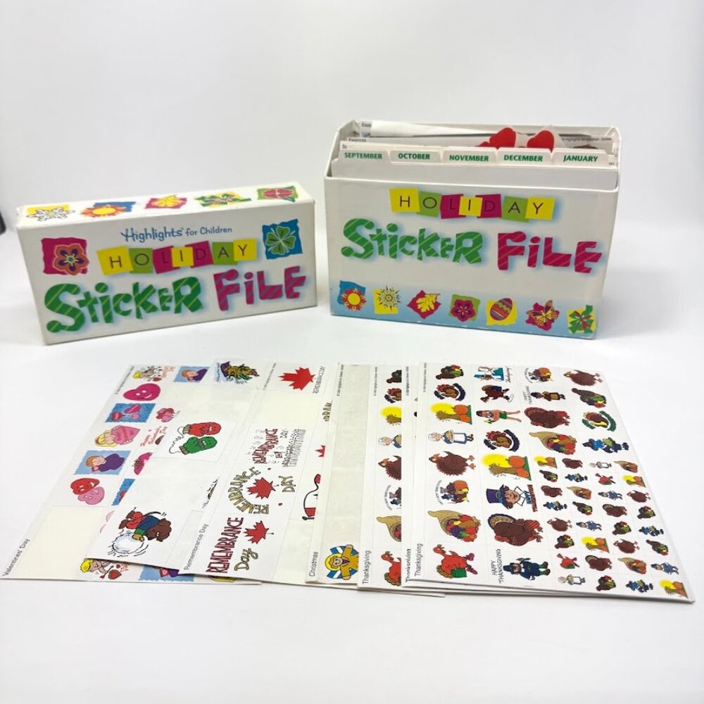 Highlights Holiday Classroom Sticker File Vintage 1999